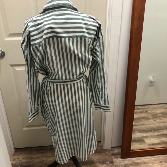 Seafolly striped beach dress green and white S - Picture 5 of 5